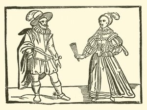 Ilustracja do Ballad Roxburghe (drzeworyt) autorstwa (after) English School