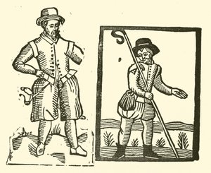 Ilustracja do Ballad Roxburghe (drzeworyt) autorstwa (after) English School