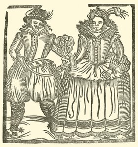 Ilustracja do Ballad Roxburghe (drzeworyt) autorstwa (after) English School