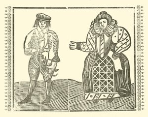 Ilustracja do Ballad Roxburghe (drzeworyt) autorstwa (after) English School