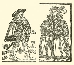 Ilustracja do Ballad Roxburghe (drzeworyt) autorstwa (after) English School