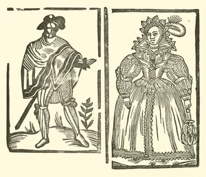 Ilustracja do Ballad Roxburghe (drzeworyt) autorstwa (after) English School