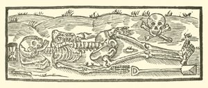 Ilustracja do Ballad Roxburghe (drzeworyt) autorstwa (after) English School