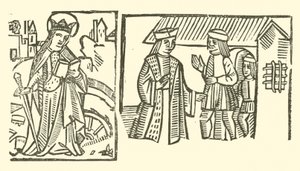 Ilustracja do Ballad Roxburghe (drzeworyt) autorstwa (after) English School