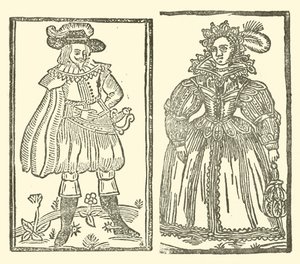 Ilustracja do Ballad Roxburghe (drzeworyt) autorstwa (after) English School
