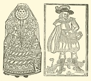Ilustracja do Ballad Roxburghe (drzeworyt) autorstwa (after) English School