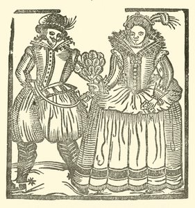 Ilustracja do Ballad Roxburghe (drzeworyt) autorstwa (after) English School