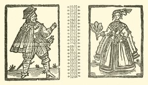 Ilustracja do Ballad Roxburghe (drzeworyt) autorstwa (after) English School