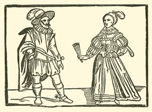 Ilustracja do Ballad Roxburghe (drzeworyt) autorstwa (after) English School