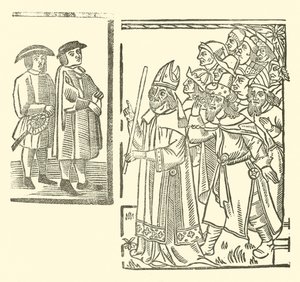 Ilustracja do Ballad Roxburghe (drzeworyt) autorstwa (after) English School
