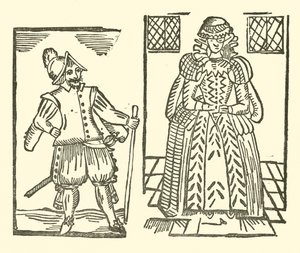 Ilustracja do Ballad Roxburghe (drzeworyt) autorstwa (after) English School