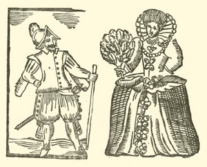 Ilustracja do Ballad Roxburghe (drzeworyt) autorstwa (after) English School