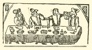 Ilustracja do Ballad Roxburghe (drzeworyt) autorstwa (after) English School