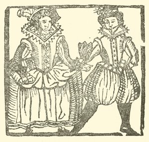 Ilustracja do Ballad Roxburghe (drzeworyt) autorstwa (after) English School