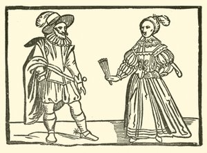 Ilustracja do Ballad Roxburghe (drzeworyt) autorstwa (after) English School