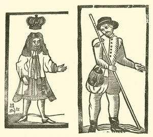 Ilustracja do Ballad Roxburghe (drzeworyt) autorstwa (after) English School