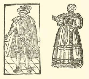 Ilustracja do Ballad Roxburghe (drzeworyt) autorstwa (after) English School