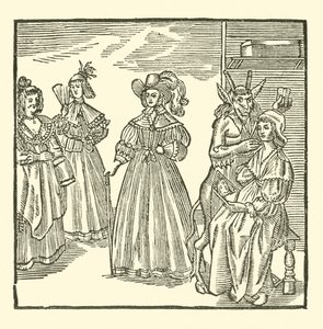 Ilustracja do Ballad Roxburghe (drzeworyt) autorstwa (after) English School