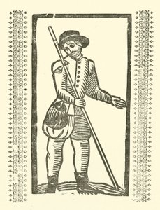 Ilustracja do Ballad Roxburghe (drzeworyt) autorstwa (after) English School