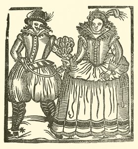 Ilustracja do Ballad Roxburghe (drzeworyt) autorstwa (after) English School