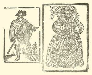 Ilustracja do Ballad Roxburghe (drzeworyt) autorstwa (after) English School