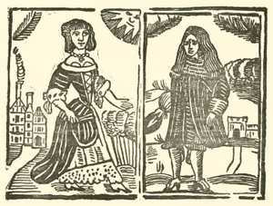 Ilustracja do Ballad Roxburghe (drzeworyt) autorstwa (after) English School