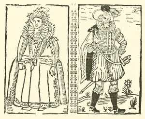 Ilustracja do Ballad Roxburghe (drzeworyt) autorstwa (after) English School