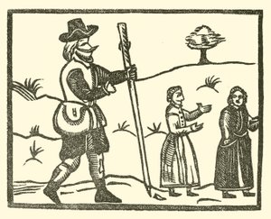 Ilustracja do Ballad Roxburghe (drzeworyt) autorstwa (after) English School