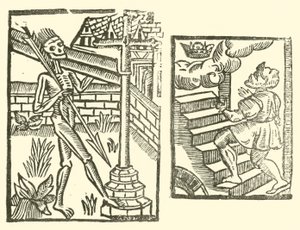 Ilustracja do Ballad Roxburghe (drzeworyt) autorstwa (after) English School