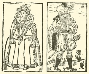 Ilustracja do Ballad Roxburghe (drzeworyt) autorstwa (after) English School