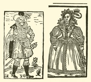 Ilustracja do Ballad Roxburghe (drzeworyt) autorstwa (after) English School
