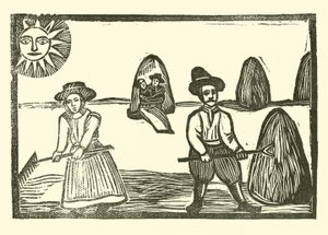 Ilustracja do Ballad Roxburghe (drzeworyt) autorstwa (after) English School