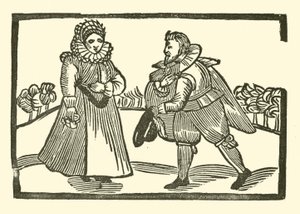 Ilustracja do Ballad Roxburghe (drzeworyt) autorstwa (after) English School