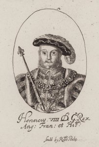 Król Henryk VIII (grafika) autorstwa (after) English School