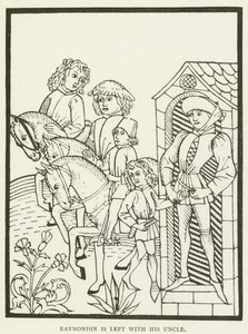 Raymondin zostaje ze swoim wujkiem (Grawerowanie) autorstwa (after) English School