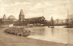 Alexandra Palace, Lake (czarno-białe zdjęcie) autorstwa (after) English photographer