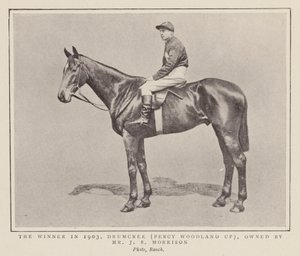 Drumcree, zwycięzca Grand National 1903 (zdjęcie czarno-białe) autorstwa (after) English photographer