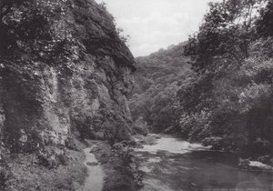 Skała Głowa Lwa, Dovedale (zdjęcie czarno-białe) autorstwa (after) English photographer