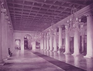 Sala Marmurowa, Dom Rządowy, Kalkuta (zdjęcie czarno-białe)