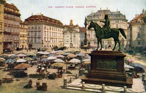 Rynek, Wiedeń, Austria (zdjęcie kolorowe) autorstwa (after) English photographer