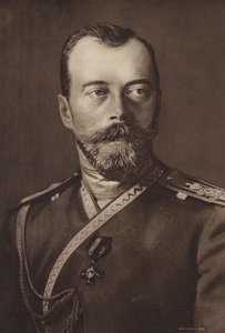 Mikołaj II, car Rosji (zdjęcie czarno-białe) autorstwa (after) English photographer