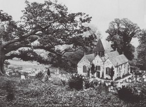Ribbesford z Church Hill (zdjęcie czarno-białe) autorstwa (after) English photographer