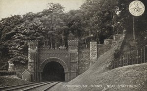 Tunel Shugborough, niedaleko Stafford (zdjęcie czarno-białe) autorstwa (after) English photographer
