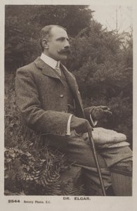 Sir Edward Elgar, angielski kompozytor (czarno-białe zdjęcie) autorstwa (after) English photographer