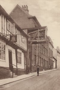 Woodbridge, Suffolk: Stara maszyna ważąca (zdjęcie czarno-białe) autorstwa (after) English photographer