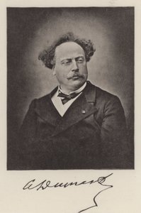 Alexandre Dumas Młodszy, francuski powieściopisarz (zdjęcie b/w) autorstwa (after) French Photographer