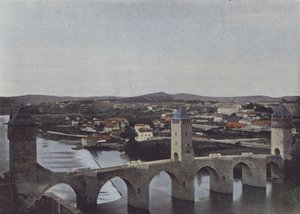 Cahors, Pont Valentre (kolorowe zdjęcie)