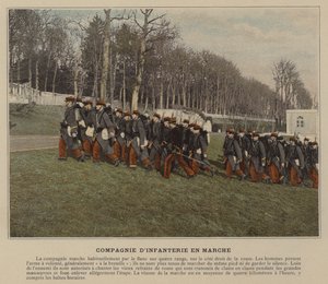 Marszowa Kompania Piechoty (kolorowe zdjęcie) autorstwa (after) French Photographer