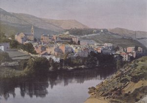 Creyssels on the Tarn (kolorowe zdjęcie) autorstwa (after) French Photographer