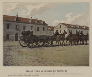 Wyjazd na służbę w terenie (kolorowe zdjęcie) autorstwa (after) French Photographer